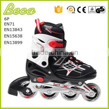 Foshan Beca wholesale abec 5 bearing aluminum frame pu wheel roller skate