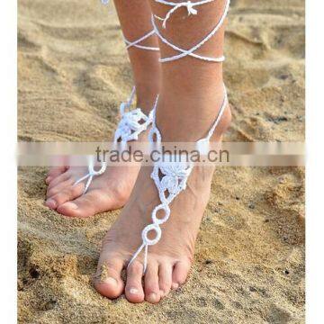 Beach Wear Loop Ring Barefoot Fashion Crochet Sandals Ankle Bracelet Jewellery