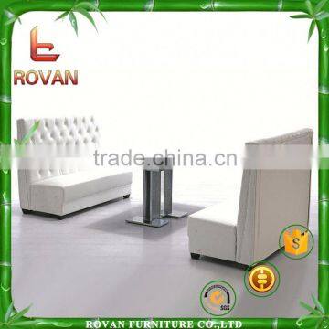 furniture restaurant white leather circle night club booth sofa
