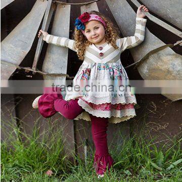 Wholesale 2015 winter clothes 2 layers dress for girl birthday party dress set outfit plus size dress