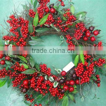 Xmas Ornamental Artificial Fruit Wreath