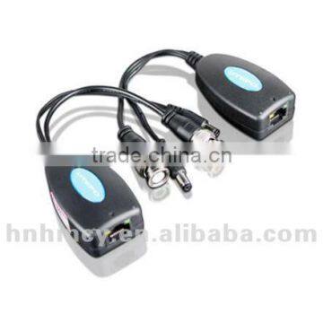 BNC to RJ45 video balun with video and power transmission