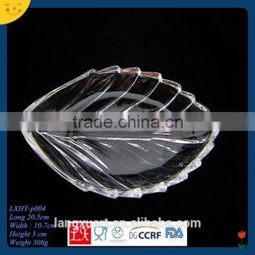 Spoon Fork Knife Tray Leaf Shape Glass Plate Quality Choice photo-3