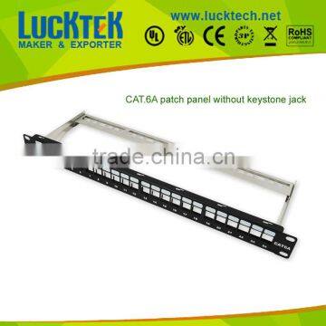 24ports way rj45 CAT5E CAT6 CAT6A FTP empty patch panel with cable manage