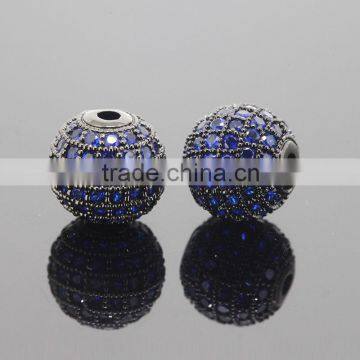 Step Up Your Styple With A Blue CZ Micro Pave Beads for Bracelets Making CZ Jewellery Wholesle photo-5