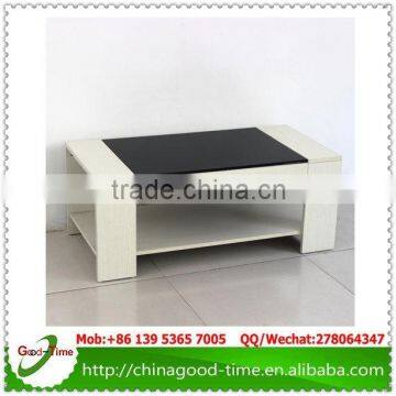 Flat Packing Wooden Coffer Table With Glass , Modern Wood Coffee Table Design photo-3