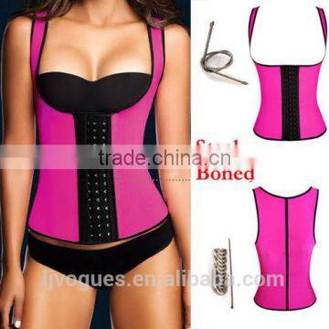 Girls Pink Color Classic Latex Waist Cincher Firm Compression Underbust Shapewear Body Shaper Vest