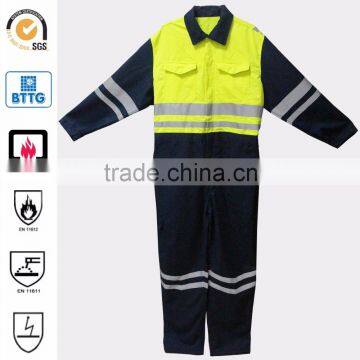 EN20471 High Visibility electrc arc resistant coverall with FR reflective tapes