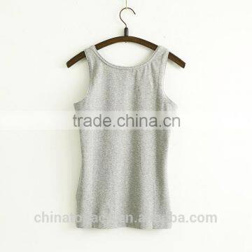 OEM Manufacturer Wholesale Bulk 100 Cotton Blank Plain Crop Sexy Ladies Tank Top photo-3