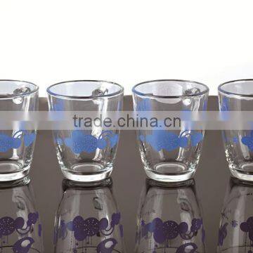 wholesale printed glass tea mug