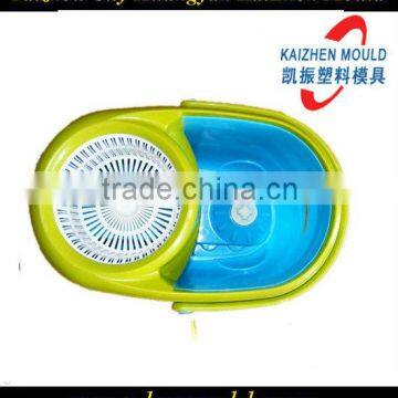 Plastic mop bucket with wringer injection mould