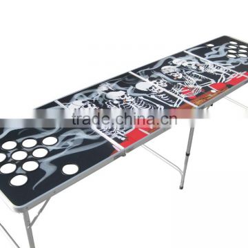 Skeleton Design Portable Folding Beer Pong Table Official Beer Pong Outdoor Aluminun Folding Beer Pong Table