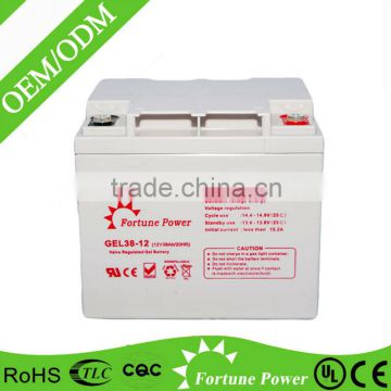 Long life sla 12v 38ah dry battery for inverters FT12-38