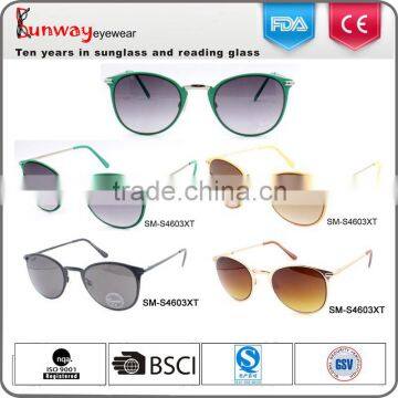 Wholesale Custom Sunglasses 2016 uv400 sunglass classical metal men colorful sunglasses promotion