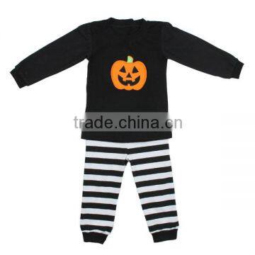 Kaiyo oem service halloween outfits for girls and boys stripe pants with applique top wholesale children's boutique clothing