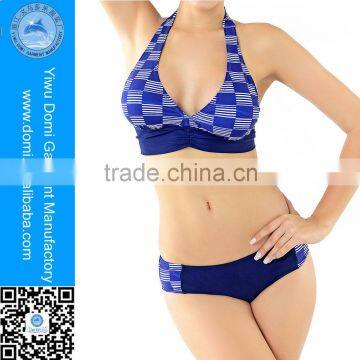 2016 Sexy European Style Bikini Patchwork Plus Size Sexy Mature Bikini