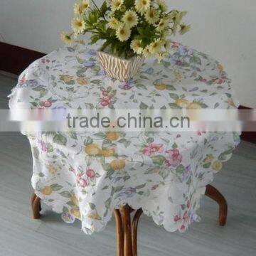 Polyester Printed Design Round Tablecloth