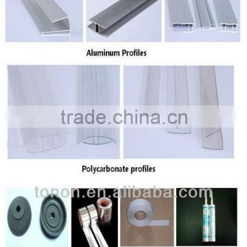 polycarbonate sheet accessories plastic hollow end cap polycarbonate connection SN03 snap cap for connection polycarboante sheet