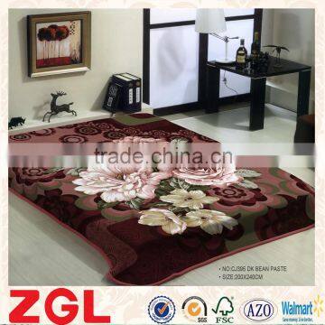 2015 NEW DESIGNS 1ply&2ply high quality hot printed raschel korean style blanket NO.CJ395