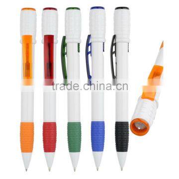 High Quality clip plastic ballpoint led light logo laser projector pen with custom logo