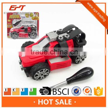 Cool intelligent diy toy self-assemble block rescue truck for kids