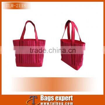 New design custom canvas tote bag with webbing handle..