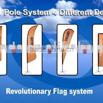 combination flag pole, one set pole four shapes available