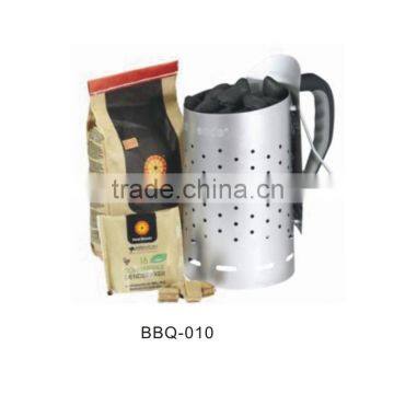 BBQ-005 Chimney Charcoal Starter of Hongxuan Factory Wooden Handle LFGB/FDA/EN1860 ALIBABA