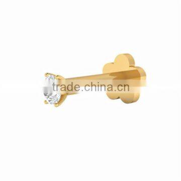 gold labert lip piercing jewelry piercing stainless steel