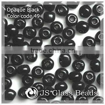 High Quality Fashion JS Glass Seed Beads - 49# 6/0 Opague Black Rocailles Beads For Garment & Jewelry