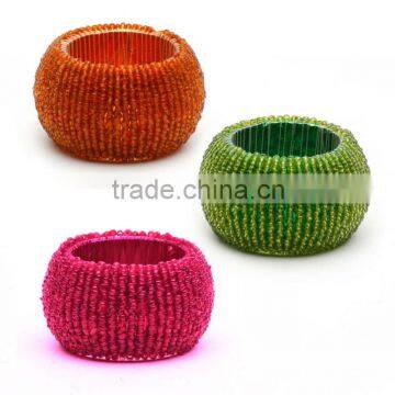 Colored Beaded Napkin rings