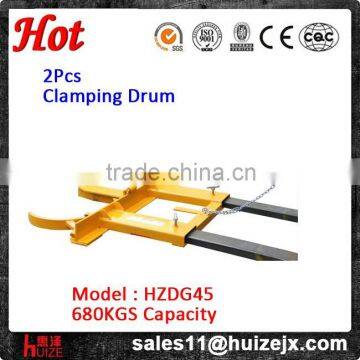 680 Kgs 2 Pcs Drums Clamp Attachment of Forklift Steel Barrel Round Clamps