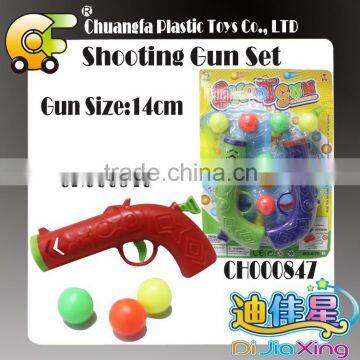 Plastic shooting games with target pingpong ball toys gun for kids