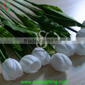 Hot Selling PU Tulip Flower Garden Decoration Led Flower Vase Light