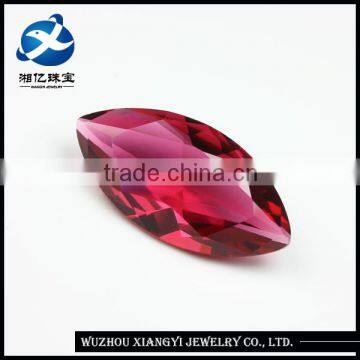 Synthetic 10x20mm marquise cut rose red ruby crystal glass gems stone