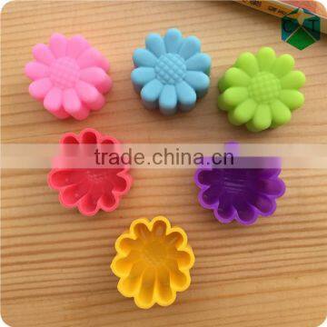 CTBED-QH-692 Flowers Silicone Muffin Cups Handmade Soap Molds Biscuit Chocolate Ice Cake Baking Mold Cake Pan photo-3