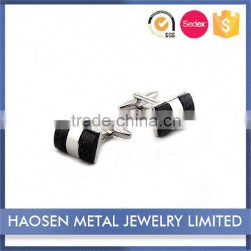 New Style Blue Gold Sand Or Blue Cat Eye Stone with Onyx Rhodium Stone Cufflinks For Men