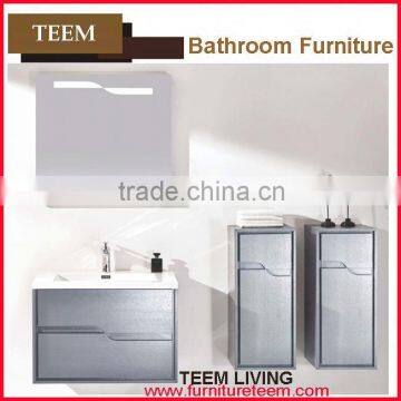 2015 hot sales new design modern high end italian solid wood furniture rotating bathroom mirror cabinet