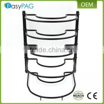 Kitchen Ware Storage Metal 5 Tire Pan Organizer Rack photo-6