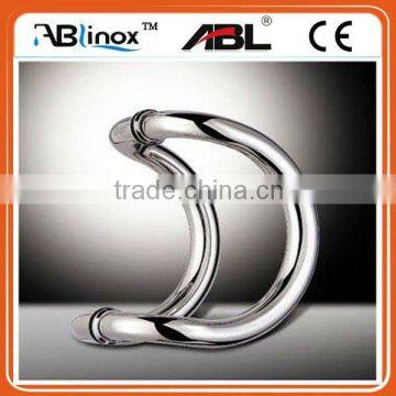 stainless steel bathroom glass door tube semicircular handle