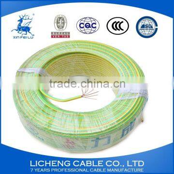 Green-yellow Earthing Wire PVC Insulated Copper Conductor Electric Cable 35mm2 photo-2