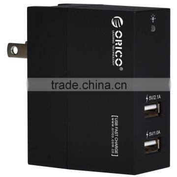 2015 HOT Sell NEW 2 ports wall charger with Interingent Charging IC DCB-2U