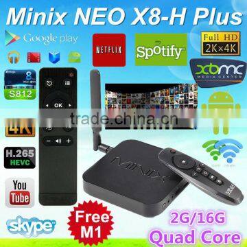 2016 factory direct selling ! MINIX NEO X8-H Plus Amlogic S812 Android 4.4 2G/16G Mali450 4K Smart TV box A2 Lite