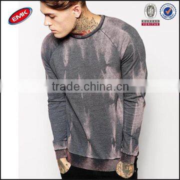 55% polyester and 45% cotton pullover men tie dye hoodies
