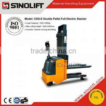 2016 SINOLIFT CDD-E Double Pallet Full Electric Stacker