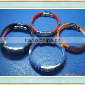 New Type Silicone Bangle With Stainless Steel
