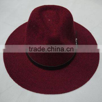 Women Acrylic Red Winter Hat photo-2