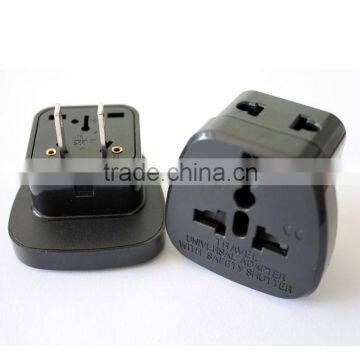 China alibaba Taiwan power plug travel universal adaptor charger with safety shutter Double socket 2 way adapter