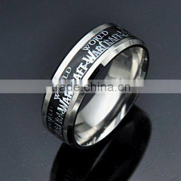 Factory Cheap Stainless Steel Sticker Ring Punk Wide Wedding Band for Men Jewelry photo-4