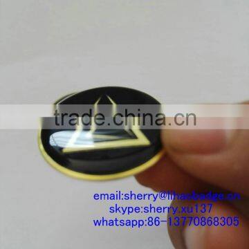 Metal gold Resin Logo, Dome Label, Epoxy custom metal 3d sticker